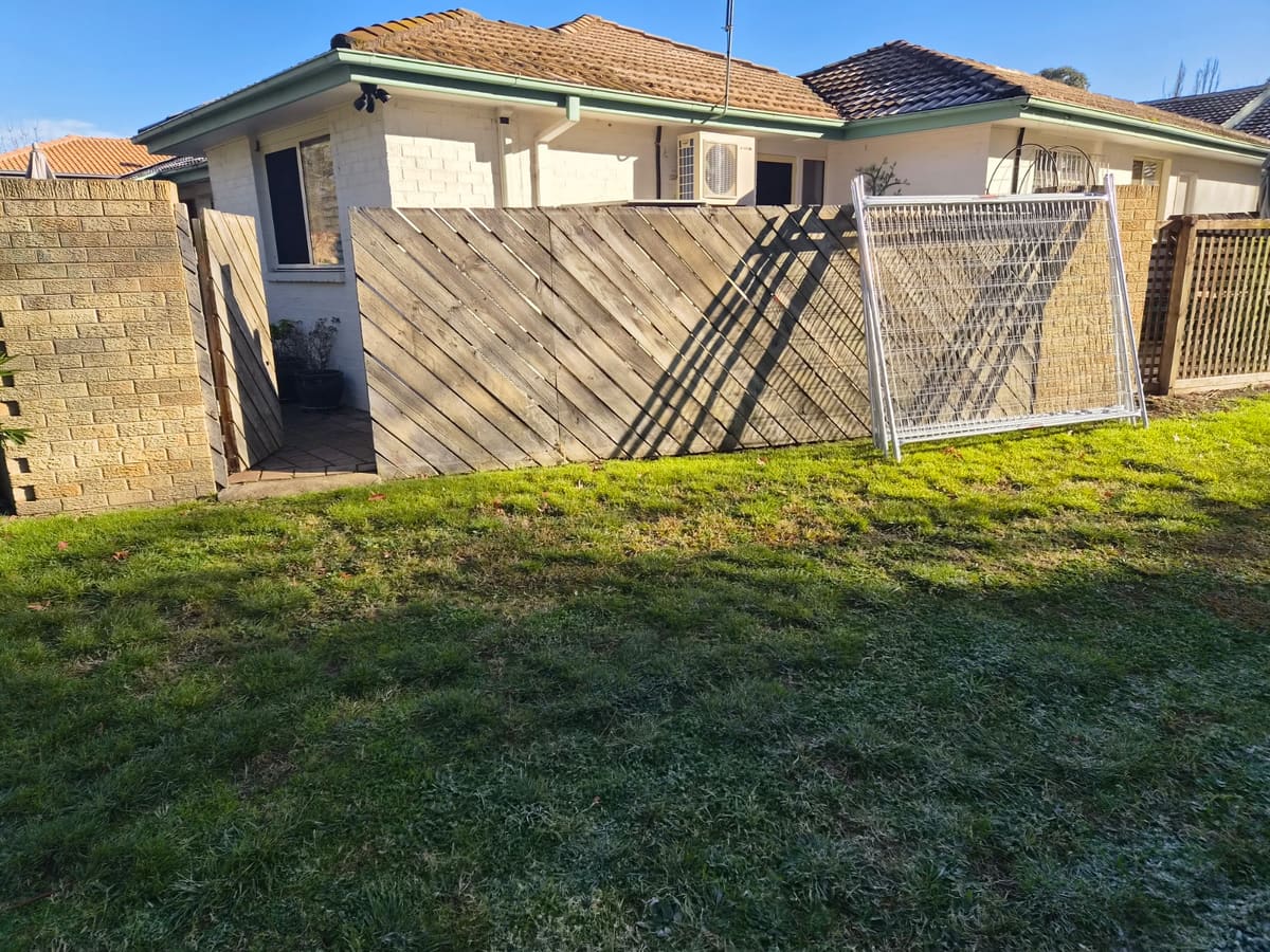 Timber fence replaced before