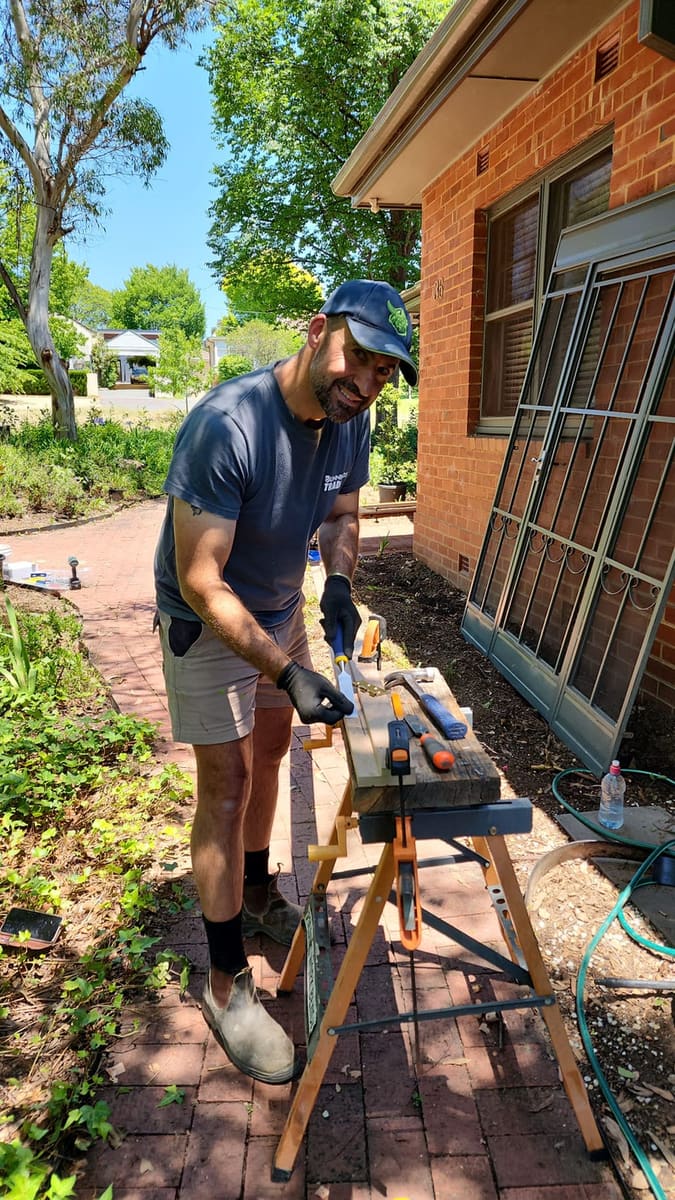 Marco working on site in Canberra